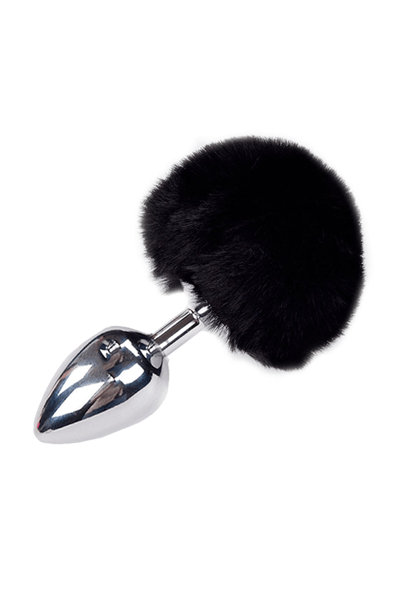 Plug métal Fluffy queue de lapin L 4cm