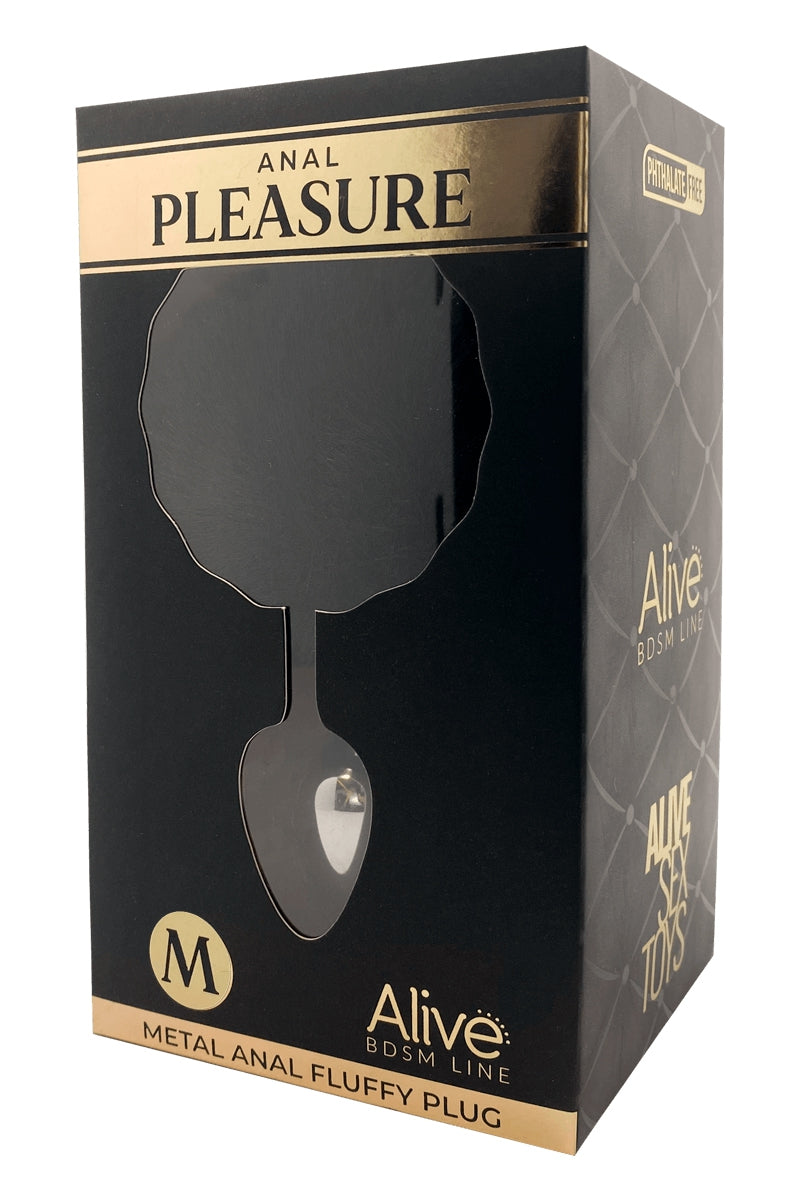 Plug métal Fluffy queue de lapin M 3.4cm