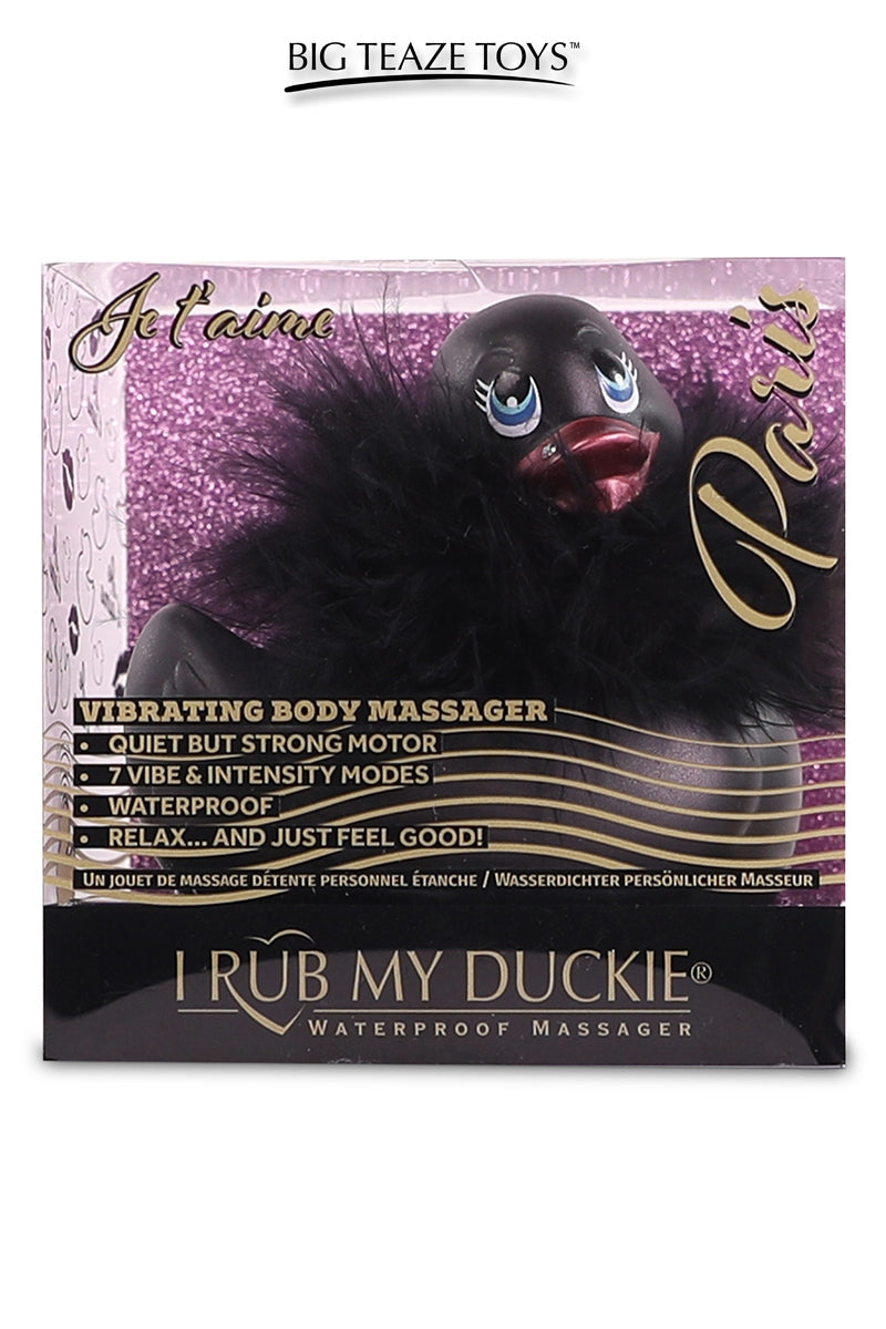 Mini canard vibrant Duckie Paris noir