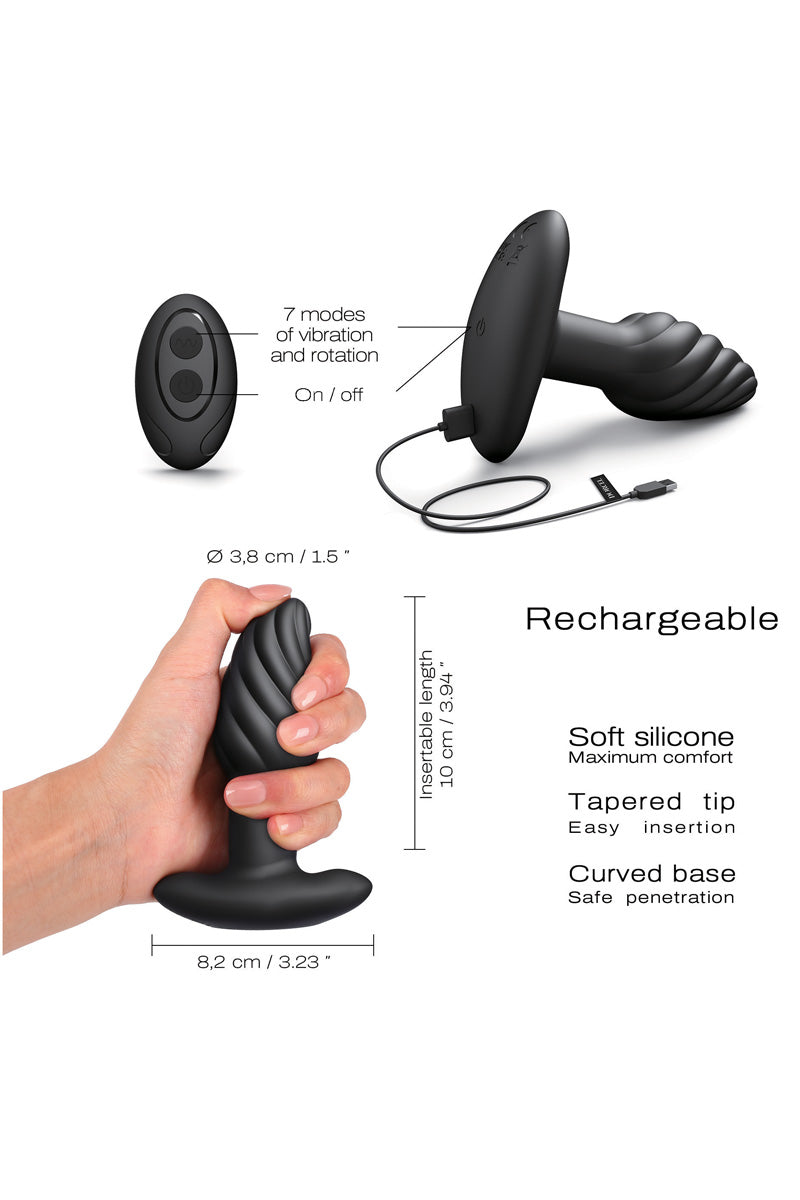 Plug anal vibrant & rotatif Spin Plug