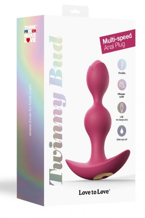 Plug anal vibrant Twinny Bud 3.4cm